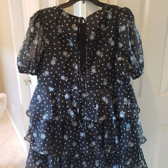 Sandy Liang  x Target Floral Print Short Sleeve Tiered Dress NWT - Picture 5 of 7
